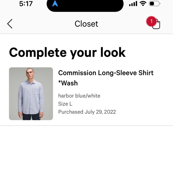 Lululemon Athletica Blue Commission long sleeve shirt - Picture 3 of 3